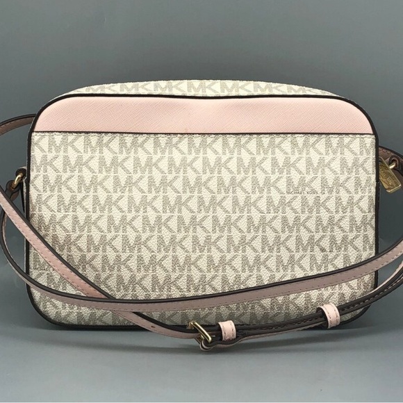 Michael Kors Blush and Cream Logo Crossbody Bag - Picture 2 of 8